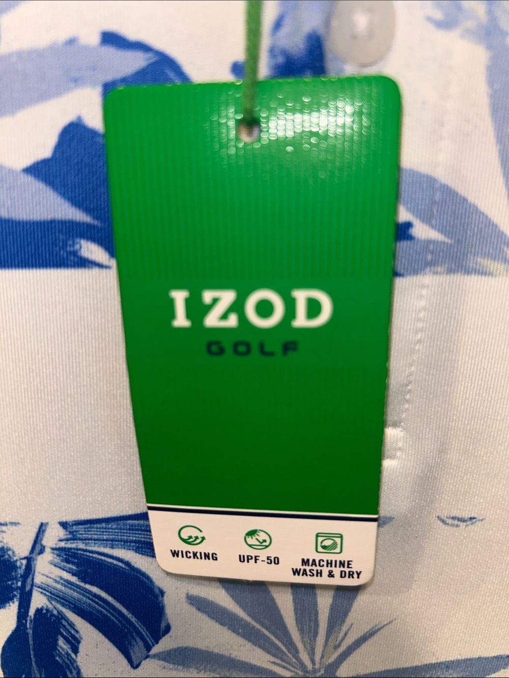 Izod White Polo with Blue Floral Stripe Print
Size => XXL - Picture 6 of 12